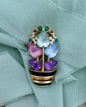 Vintage Kurt Wayne 14k Yellow Gold Tutti Frutti Brooch