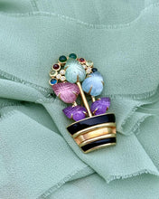 Vintage Kurt Wayne 14k Yellow Gold Tutti Frutti Brooch
