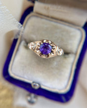Vintage 9k Rose Gold Amethyst Ring