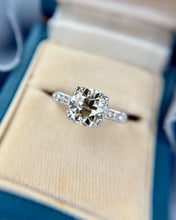 Vintage Platinum 1.99 Carat Old European Cut Diamond Ring GIA