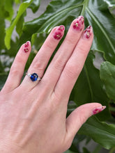 Contemporary 3.15 Carat Royal Blue Sapphire & Diamond Platinum Ring GIA