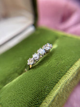 Vintage Rose Cut Diamond Band Two Toned Size 7.5
