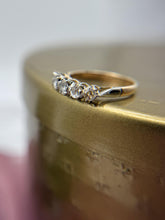 Vintage Rose Cut Diamond Band Two Toned Size 7.5