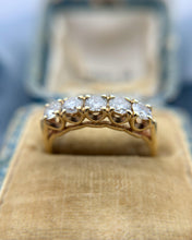 Vintage 10k Yellow Gold 1 Carat Diamond Band