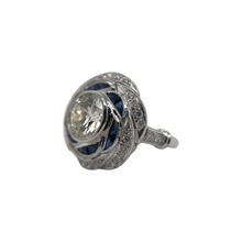 CONTEMPORARY STYLE 2.06 CARAT DIAMOND AND SAPPHIRE RING