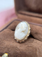 Vintage Cameo Cocktail Ring 14K Yellow Gold