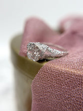 Vintage 1.70 Carat Old European Cut Diamond Platinum Engagement Ring GIA