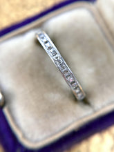 Vintage Art Deco Era Platinum French Cut Diamond Eternity Band Size 6.25