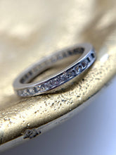 Vintage Art Deco Era Platinum French Cut Diamond Eternity Band Size 6.25