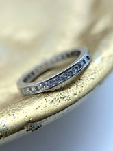 Vintage Art Deco Era Platinum French Cut Diamond Eternity Band Size 6.25