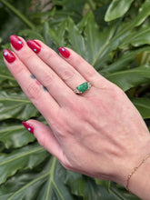 Vintage 3.01 Carat Colombian Emerald Ring GIA 14K Yellow Gold