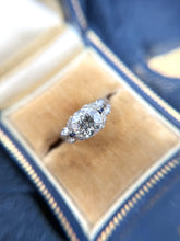Vintage Art Deco 2.05 Carat Old European Cut Diamond Platinum Engagement Ring