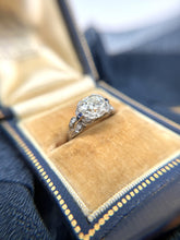 Vintage Art Deco 2.05 Carat Old European Cut Diamond Platinum Engagement Ring