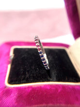 Estate Diamond Ruby & Sapphire Eternity Band Size 5.5