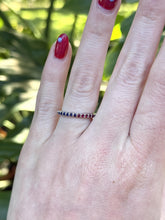Estate Diamond Ruby & Sapphire Eternity Band Size 5.5