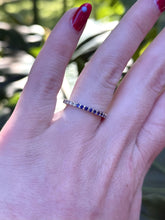Estate Diamond Ruby & Sapphire Eternity Band Size 5.5