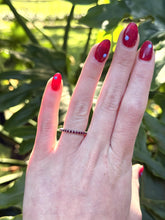Estate Diamond Ruby & Sapphire Eternity Band Size 5.5