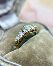 Vintage 18k Yellow Gold Edwardian Era Old European Cut Diamond Ring
