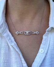 Vintage 1.3 Carat Diamond Brooch Conversion Necklace