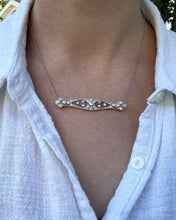 Vintage 1.3 Carat Diamond Brooch Conversion Necklace