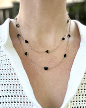 Contemporary Onyx Necklace 36 Inches 14K Yellow Gold