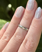 Vintage Engraved Platinum Band Size 5