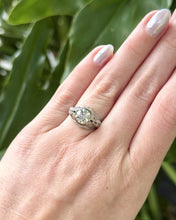 Vintage Art Deco 1.37 Carat Old European Diamond & Sapphire Engagement Ring GIA