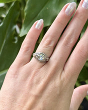 Vintage Art Deco 1.37 Carat Old European Diamond & Sapphire Engagement Ring GIA