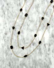 Contemporary Onyx Necklace 36 Inches 14K Yellow Gold