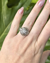 VIntage Art Deco Platinum Dome Style Cocktail Ring