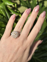 Vintage Opal Dome Cluster Ring 14K Yellow Gold