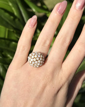Vintage Opal Dome Cluster Ring 14K Yellow Gold