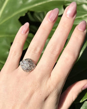 VIntage Art Deco Platinum Dome Style Cocktail Ring