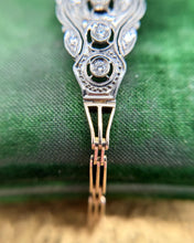 Vintage Two Toned Diamond Bracelet 14K Rose Gold