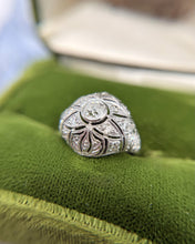 VIntage Art Deco Platinum Dome Style Cocktail Ring