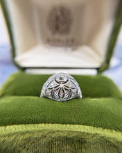 VIntage Art Deco Platinum Dome Style Cocktail Ring