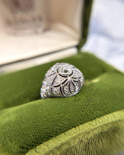 VIntage Art Deco Platinum Dome Style Cocktail Ring