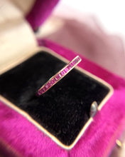 Rose Gold Ruby Eternity Band 14K Size 7.25
