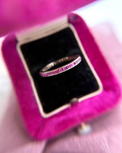 Rose Gold Ruby Eternity Band 14K Size 7.25