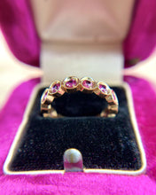 Vintage 14K Yellow Gold Ruby Eternity Band Size 6 1/2
