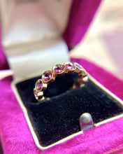 Vintage 14K Yellow Gold Ruby Eternity Band Size 6 1/2