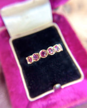 Vintage 14K Yellow Gold Ruby Eternity Band Size 6 1/2
