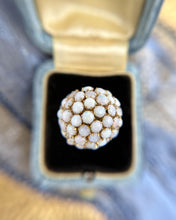 Vintage Opal Dome Cluster Ring 14K Yellow Gold