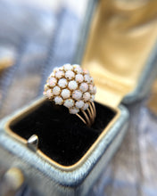 Vintage Opal Dome Cluster Ring 14K Yellow Gold