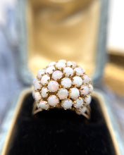 Vintage Opal Dome Cluster Ring 14K Yellow Gold