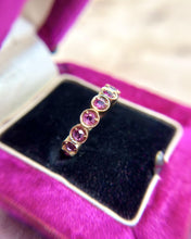 Vintage 14K Yellow Gold Ruby Eternity Band Size 6 1/2