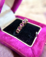 Vintage 14K Yellow Gold Ruby Eternity Band Size 6 1/2