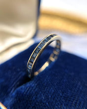 Yellow Gold Sapphire Eternity Band Size 7.25