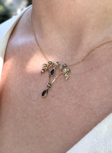 Vintage Lavalier Pearl Necklace 14K Yellow Gold