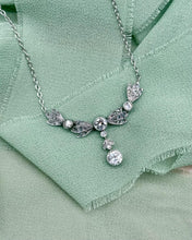 Vintage Platinum 1.1 Carat Diamond Bow Necklace